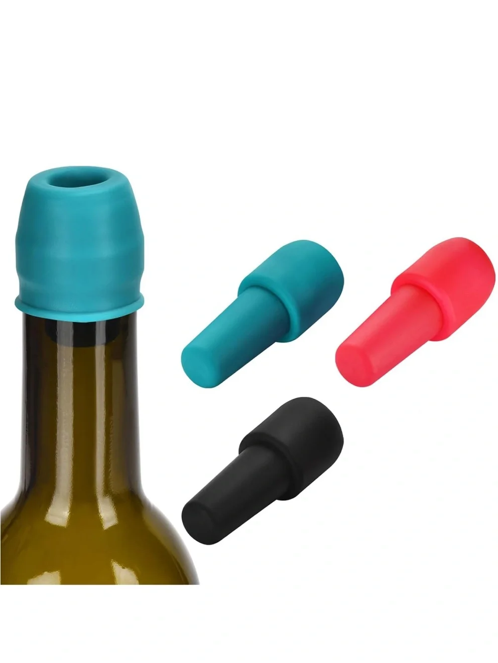 Wine Accessory Bundle Corkscrews & Silicone Bottle Stoppers 5 Piece Set